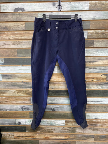 USED SmartPak Full Seat Breeches 32 Navy