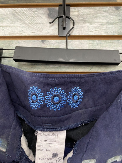 USED SmartPak Full Seat Breeches 32 Navy