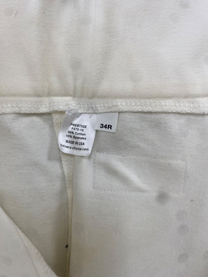 USED Trainers Choice Full Seat Breeches 34 White