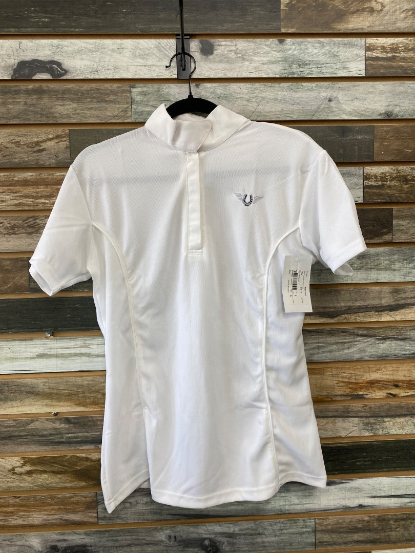 USED TuffRider Short Sleeve Top Large White