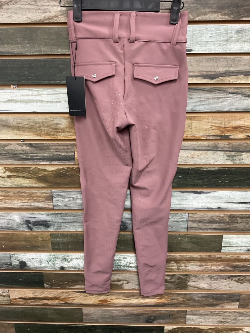 USED Blackheart Youth English Breeches Full Seat XXS Blush Pink