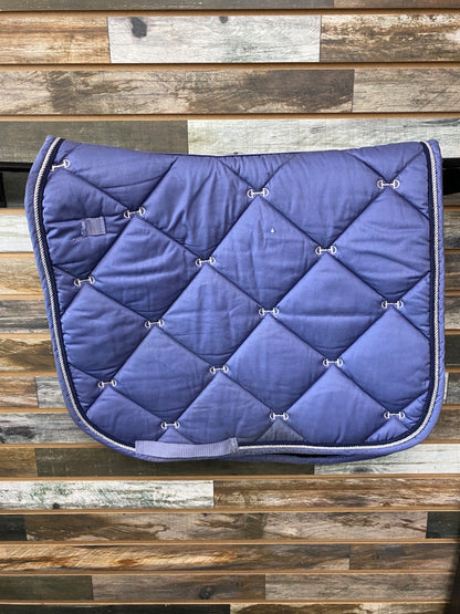 USED HKM Dressage Pad Horse Cloud Blue With Bits
