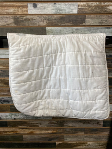 USED Roma English Dressage Pad Padded White With Black Bottom Black