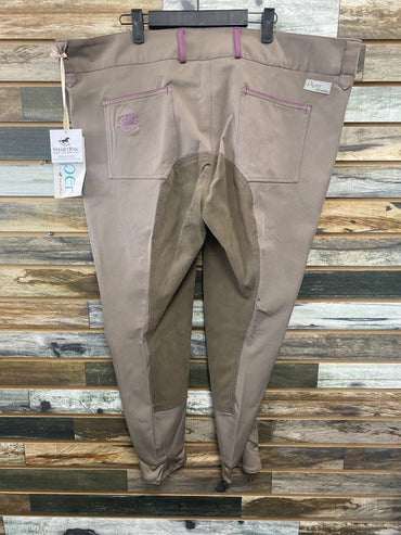 USED Smartpak Full Seat Breeches 46R Toupe