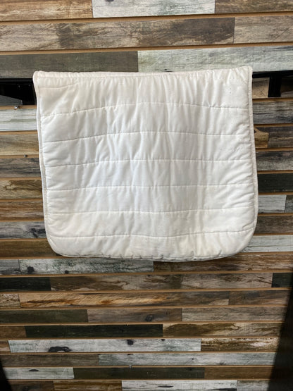 USED Roma English Dressage Pad Padded White With Black Bottom Black