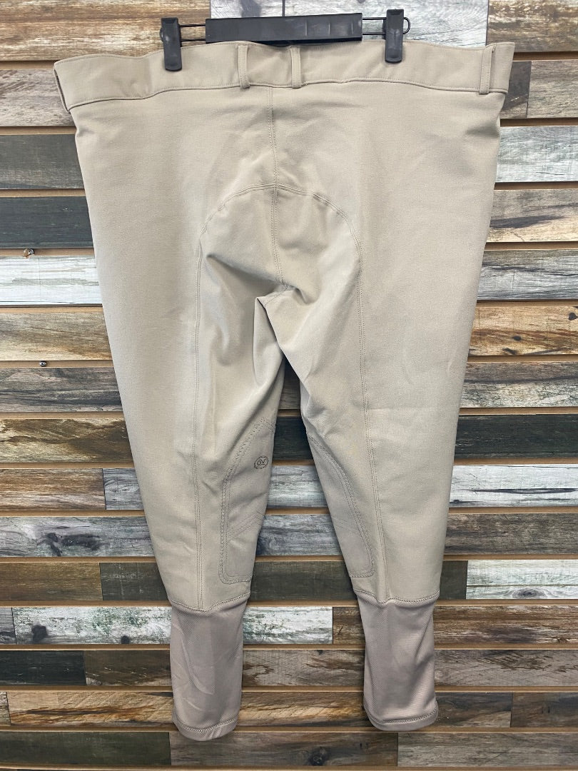 USED Ovation Knee Patch Breeches 42R Tan