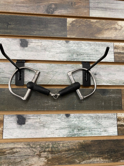 USED  Rubber Snaffle D Ring 5" Silver/Black