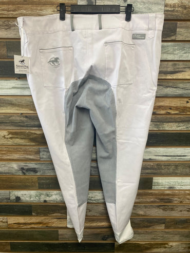 USED Smartpak Full Seat Breeches 46R White