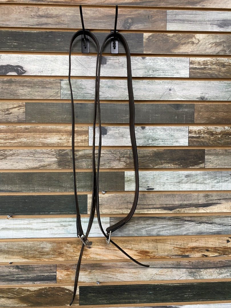 USED Golden Horseshoe Equestrian English Stirrup leathers 60” Brown