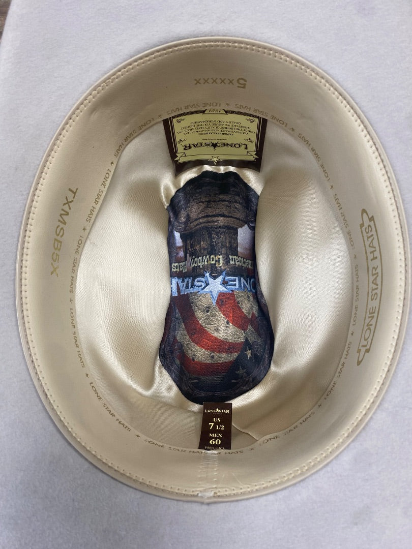 USED Lone Star Ladies Western Hat 7 1/2" Light Grey