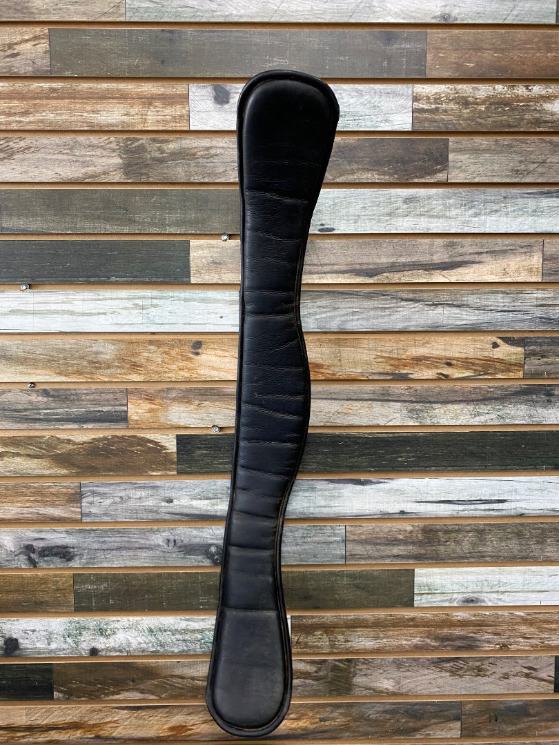 USED Golden Horseshoe Equestrian Dressage Girth Leather 30” Black