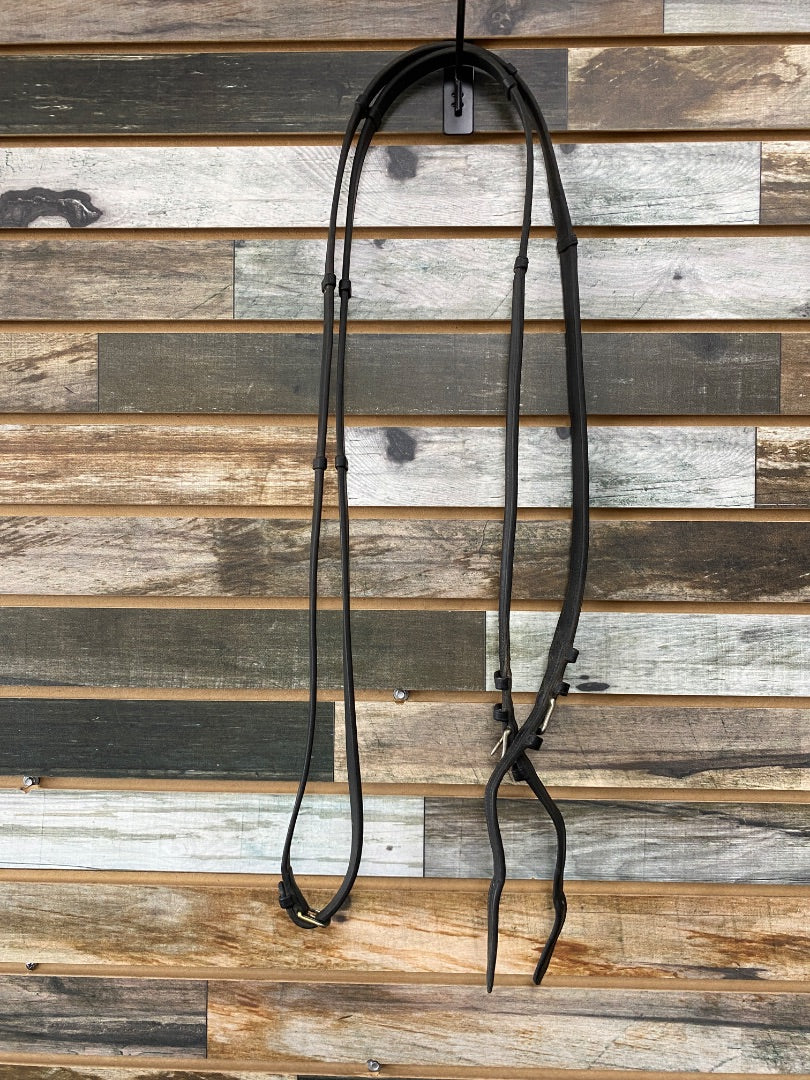 USED Golden Horseshoe Equestrian Dressage Reins Full Black