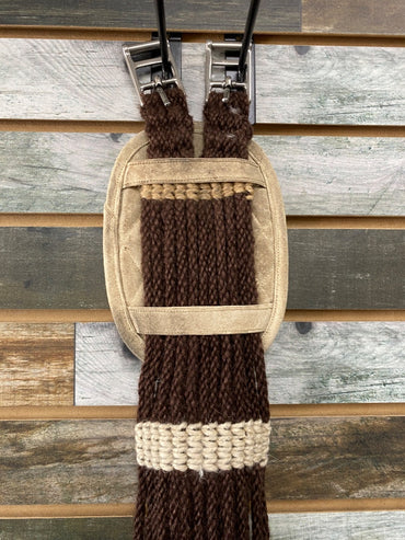 USED Golden Horseshoe Equestrian English Mohair Girth with Buckle Covers 60” Brown/Tan