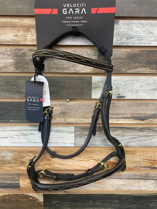 USED Velociti Gara In Hand Show Bridle Cob Black