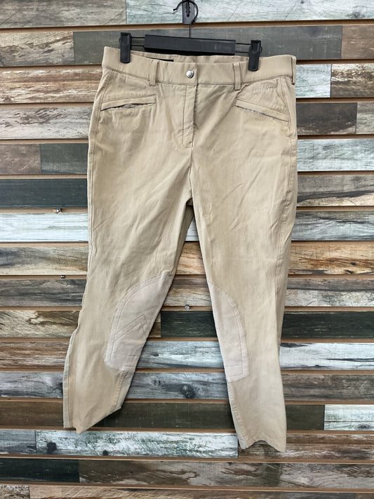USED Ariat Knee Patch Breeches 32R Tan