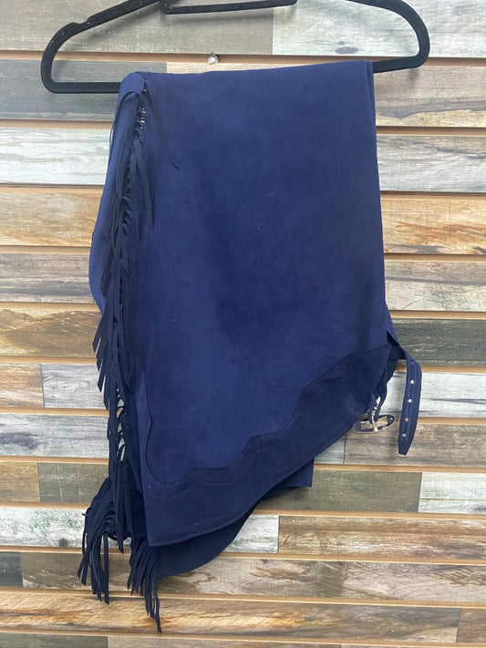 USED  Ladies Western Ultrasuede Chaps  Navy