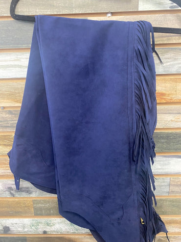 USED  Ladies Western Ultrasuede Chaps  Navy