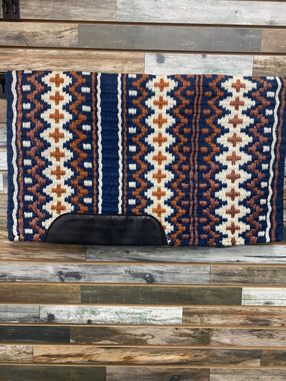 USED  Custom Western Show Pad 33.5" spine, 21" drop Navy, Copper, White
