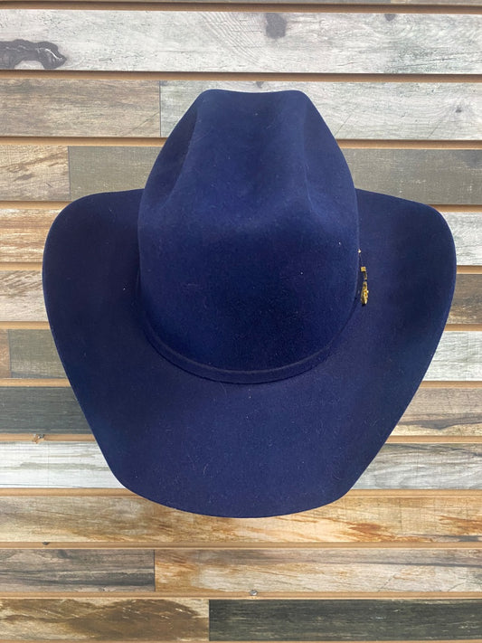USED Serratelli Hat Co Ladies Western Hat 7 1/2" Navy