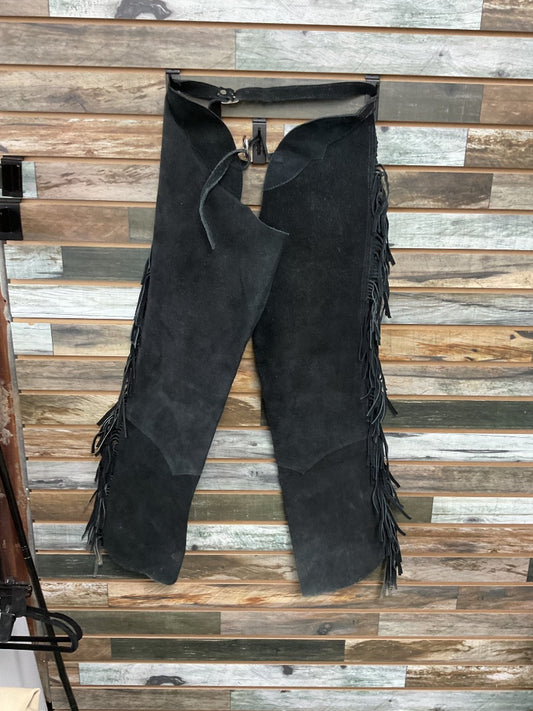 USED  Black RoughOut Chaps  Black
