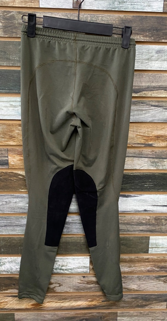 USED  Kerrits English Knee Patch Breeches XS Olive Green