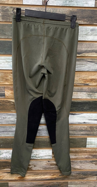 USED  Kerrits English Knee Patch Breeches XS Olive Green