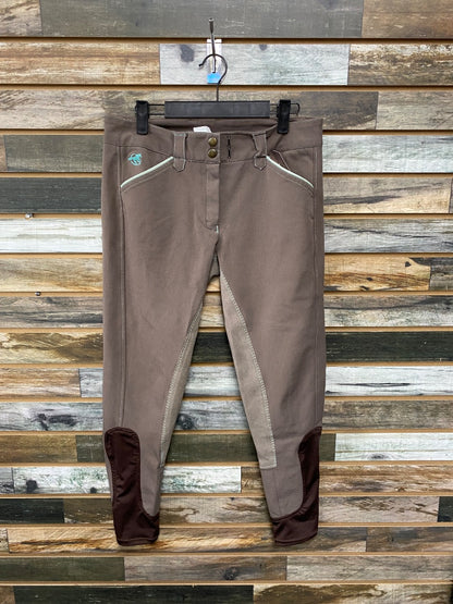 USED Piper by SmartPak Full Seat Breeches 28R Tuape/Teal