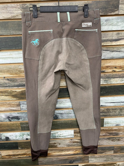 USED Piper by SmartPak Full Seat Breeches 28R Tuape/Teal