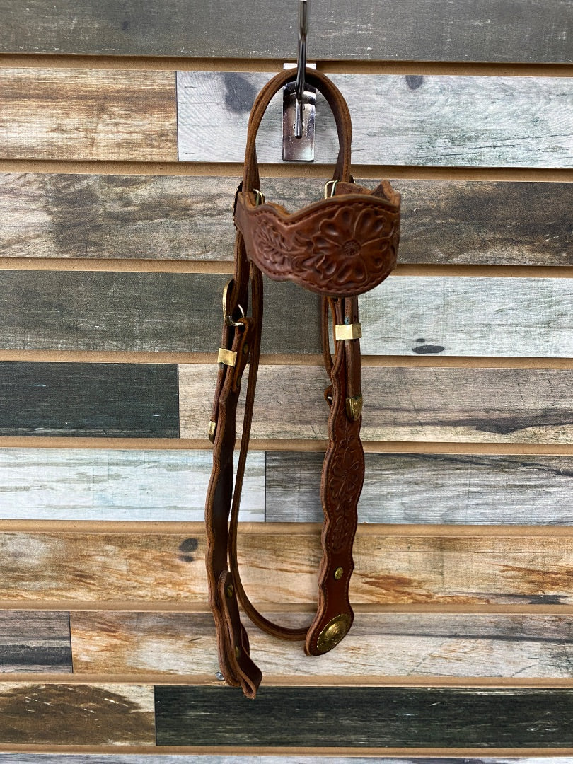 USED  Browband Headstall Horse Medium Oil