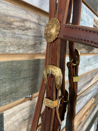 USED  Browband Headstall Horse Medium Oil