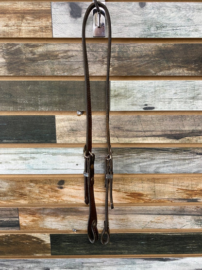 USED  Headstall with Silver Details  Dark Oil