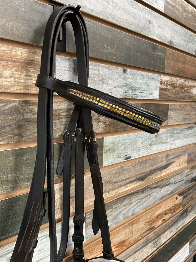 USED  Dressage Bridle Horse Black