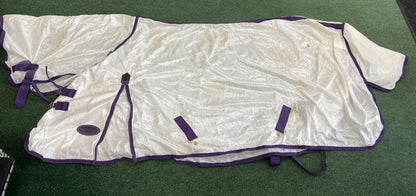 USED Weatherbeeta Fly Sheet w/Neck Attached 81" Purple/white