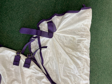 USED Weatherbeeta Fly Sheet w/Neck Attached 81" Purple/white