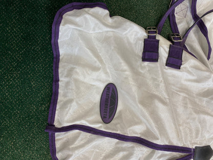 USED Weatherbeeta Fly Sheet w/Neck Attached 81" Purple/white