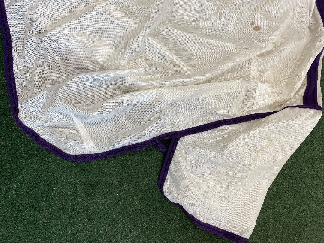 USED Weatherbeeta Fly Sheet w/Neck Attached 81" Purple/white