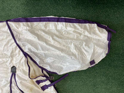 USED Weatherbeeta Fly Sheet w/Neck Attached 81" Purple/white