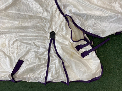 USED Weatherbeeta Fly Sheet w/Neck Attached 81" Purple/white