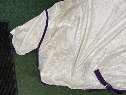 USED Weatherbeeta Fly Sheet w/Neck Attached 81" Purple/white