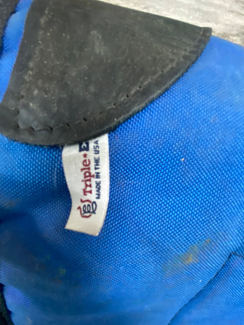 USED  Triple E Western Saddle Pad Comfort Grip, Contoured 28 Royal Blue/Black Trim