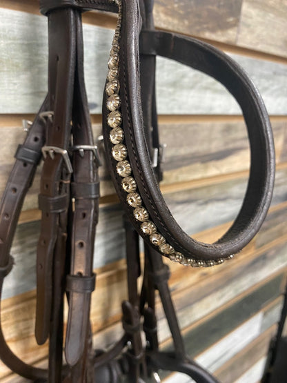 USED Schockemohle Dressage Double Bridle Horse Dark Oil