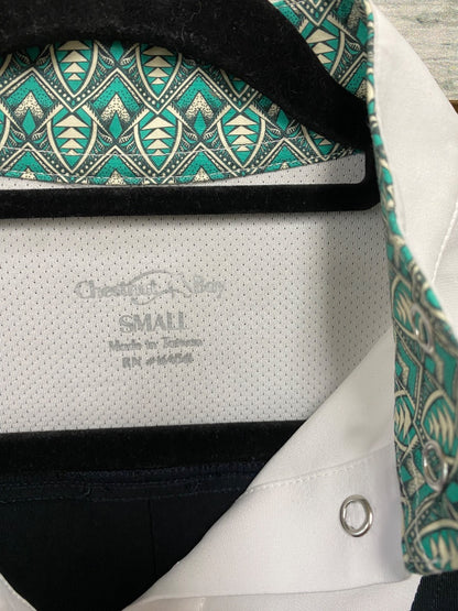 USED Chestnut Bay NWT Ladies LS Riding Top Small Black/White