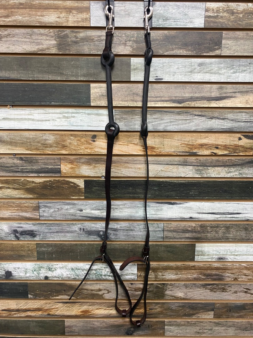 USED Tory Side Reins with Rubber Donuts  Dark Oil