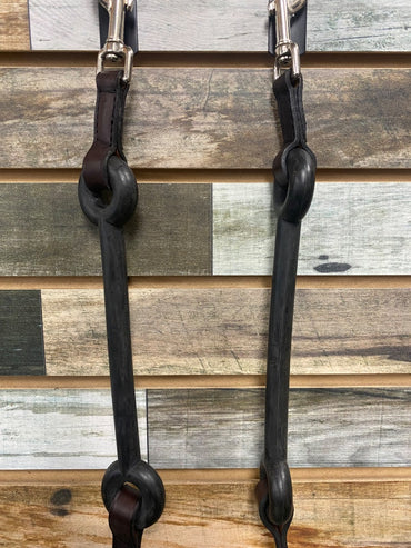USED Tory Side Reins with Rubber Donuts  Dark Oil