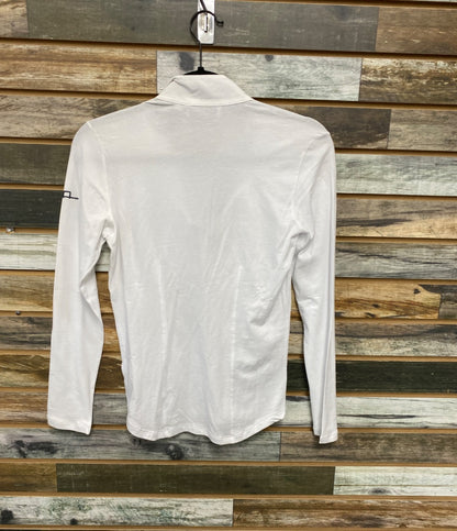 USED  NWT Alessandroalbanese Long Sleeve Top Quarter Zip XS White/Grey