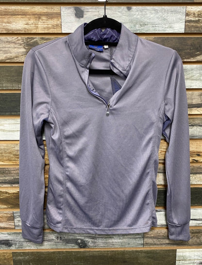 USED Ovation Ladies Long Sleeve Riding Top Small Periwinkle