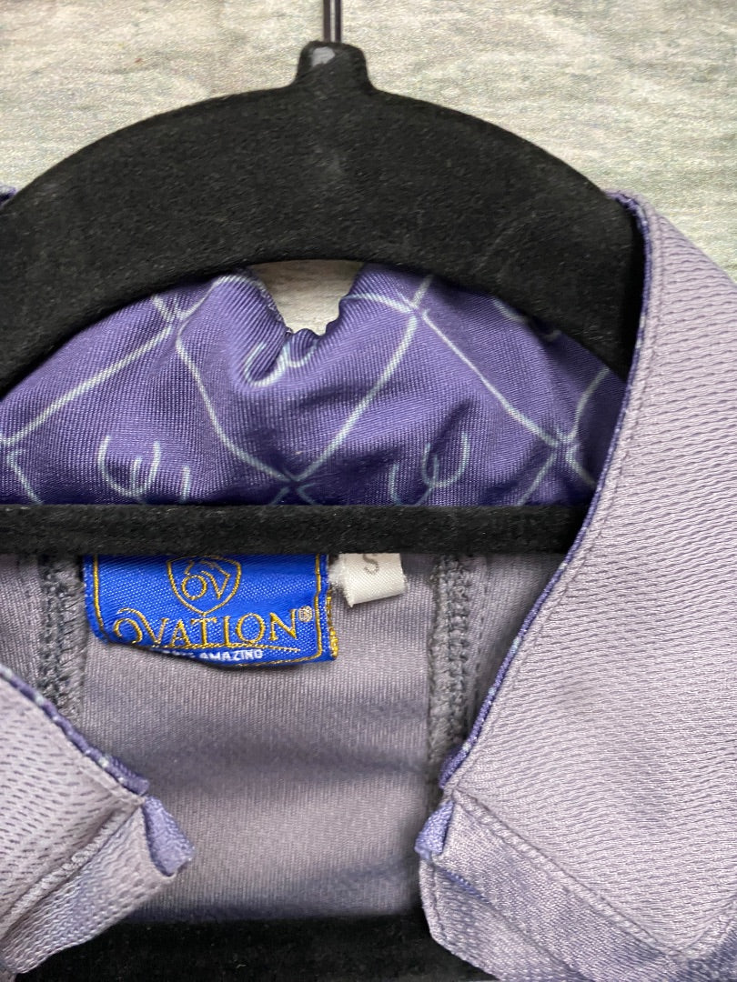 USED Ovation Ladies Long Sleeve Riding Top Small Periwinkle