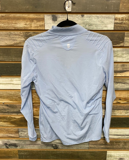 USED Tredstep Ladies Long Sleeve Riding Top Quarter Zip XS Sky Blue
