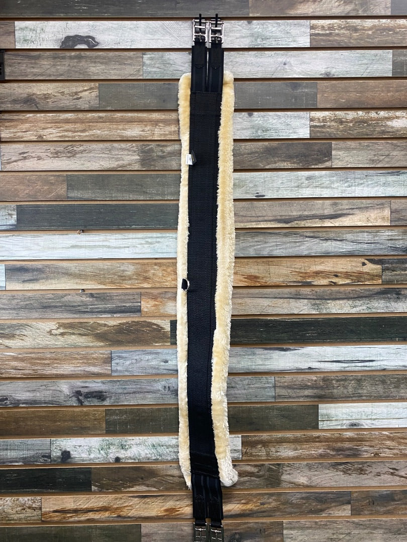 USED Teke Fleece Girth 52” Black/Tan Fleece