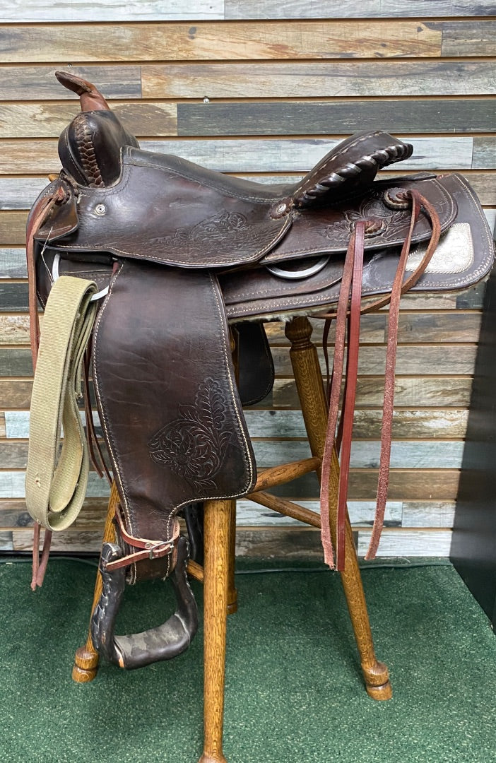 USED Santa Fe Saddlery Pleasure Saddle 15 1/2" Dark Oil